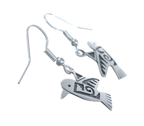Bird Sterling Silver Navajo Hook Dangle Earrings X10070